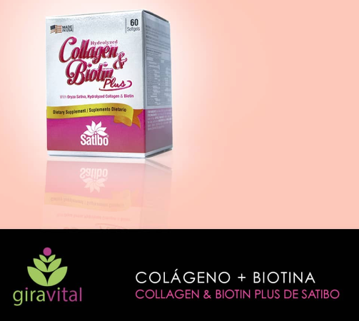 COLAGENO + BIOTINA SOFTGELS SATIBO BENEFICIOS EN GIRAVITAL