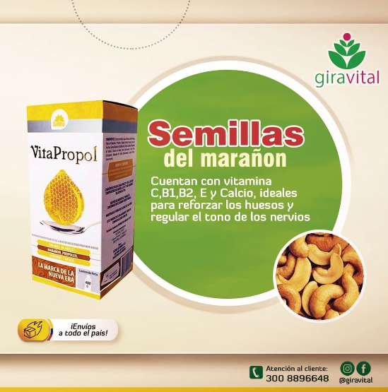 VITAPROPOL, JALEA DE PROPOLEO Y MARAÑON MARCA SATIBO